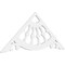 Ekena Millwork Pitch Wagon Wheel Architectural Grade PVC Gable Pediment, 48"W x 20"H x 1"P (10/12) GPP048X020X100WAG - alternate 1